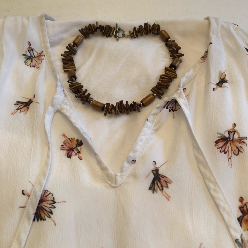 Feather Light Necklace in Coppers and Browns